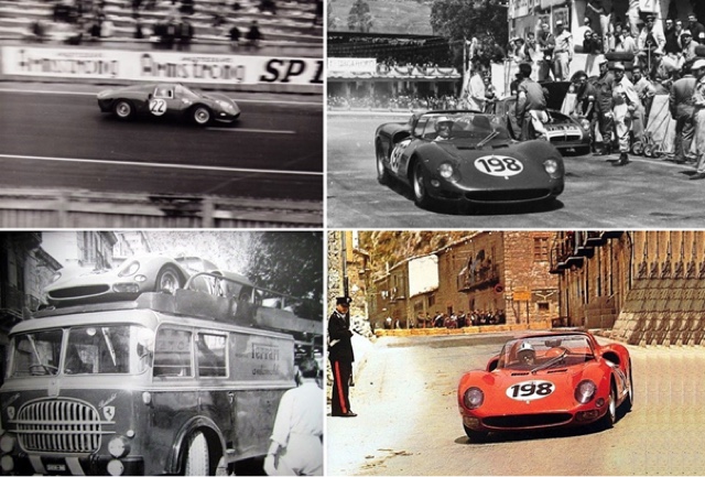 Ferrari 275P2, #22, durante las ‘24 Horas de Le Mans’ de 1965 - Ferrari 275P2, #198, durante la Targa Florio de 1965