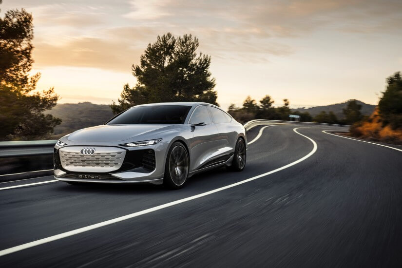 El Audi A6 e-tron concept sigue las nueva líneas marcadas por la casa alemana