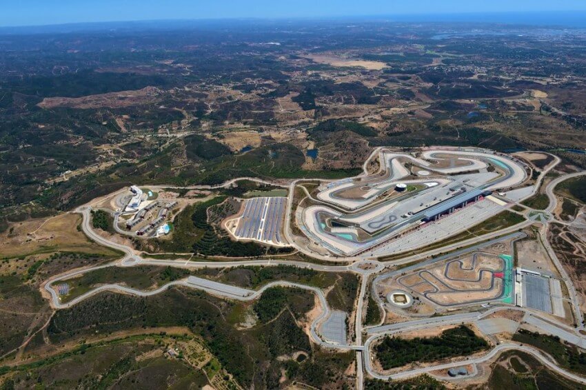 Vista aérea del circuito del Algarve - Portimao