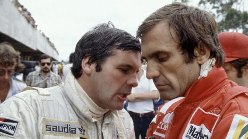 el argentino Carlos Alberto Reutemann a la derecha