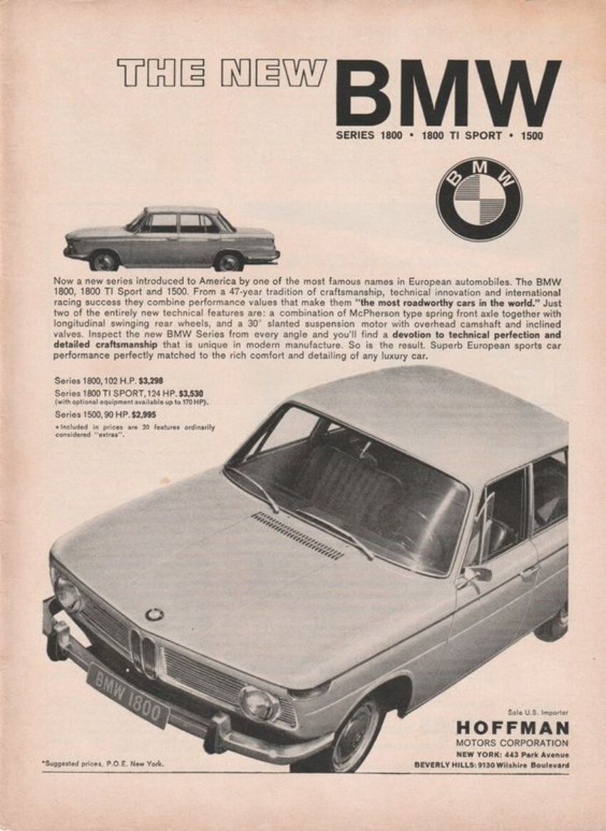 Cartel publicitario del concesionario Hoffman de BMW