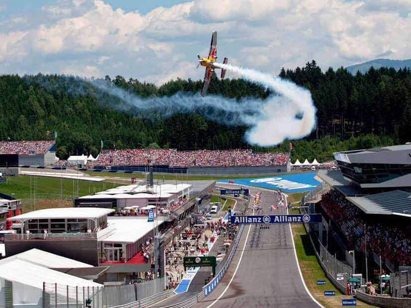 La F1 en Zeltweg espectáculo aéreo