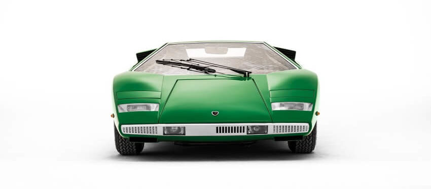vista frontal Lamborghini-Countach