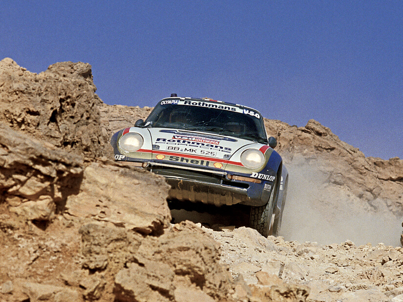 Porsche 959 en roca
