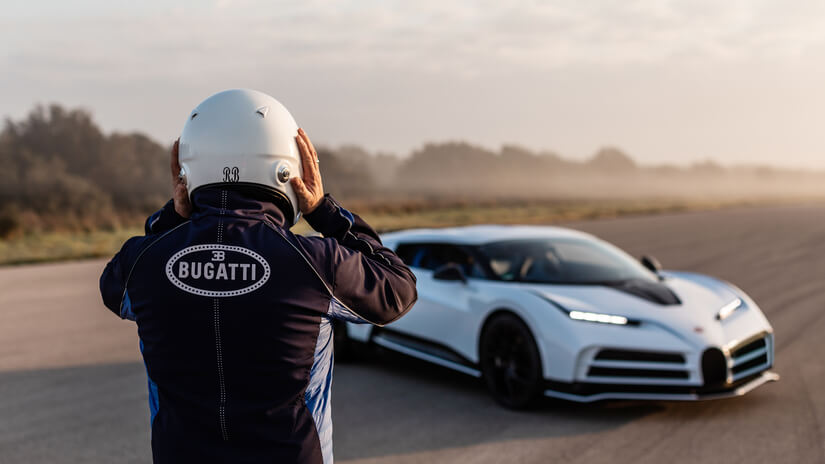 El Bugatti Centodieci prueba